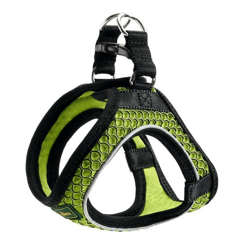 Arnés Hunter Hilo-Comfort Lime – Ligero, Transpirable y Reflectante para Perros (30-35 cm)