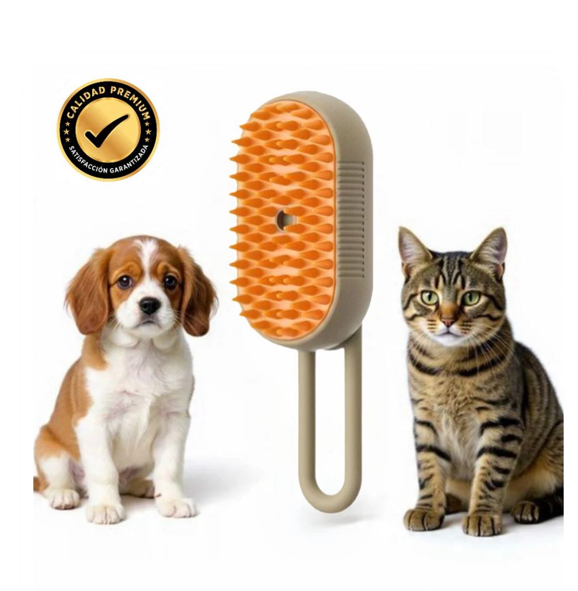 Cepillo Steamy-Pet™ 3-en-1: La Revolución en Higiene y Bienestar para tu Perro y Gato | ¡Adiós al Pelo Suelto y al Estrés!