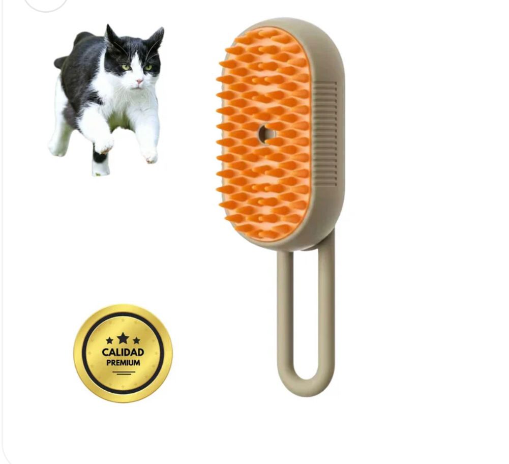 Cepillo Steamy-Pet™ 3-en-1: La Revolución en Higiene y Bienestar para tu Perro y Gato | ¡Adiós al Pelo Suelto y al Estrés!