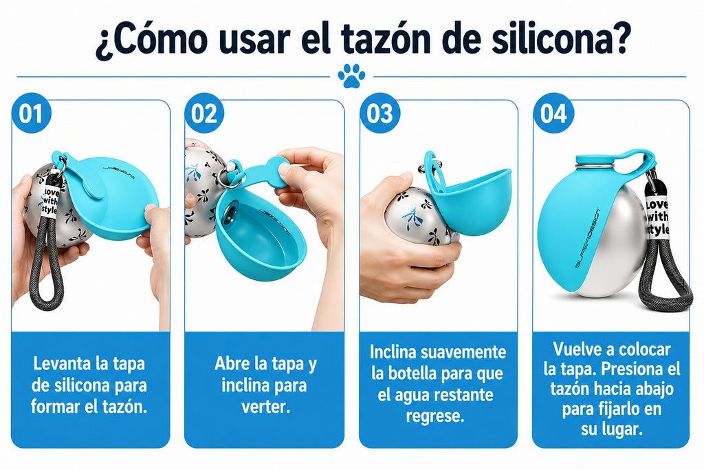 Botella Esfera Pro: Hidratación Perfecta y Bienestar en Cada Paseo 🐾