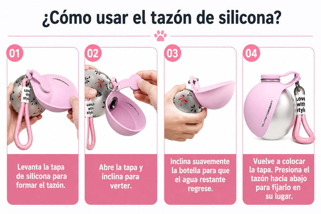 Botella Esfera Pro: Hidratación Perfecta y Bienestar en Cada Paseo 🐾