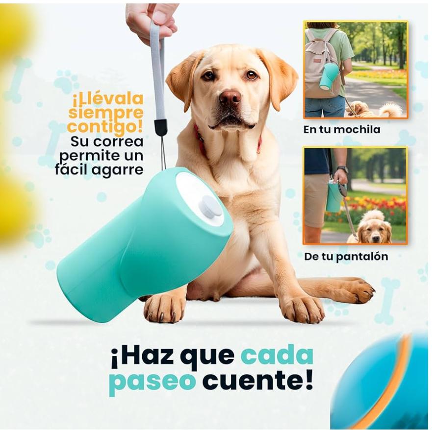 Botella de Agua Portátil 2 en 1 para Perros y Gatos - Plegable y Antiderrames