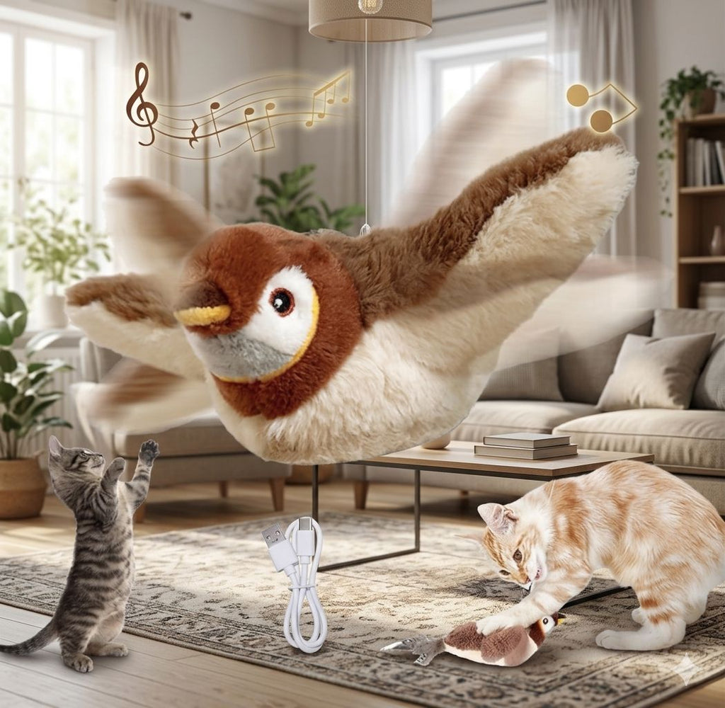 Juguete para gatos pajaro volador