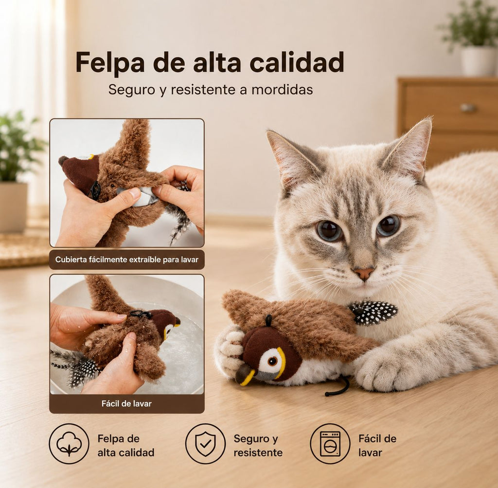 Juguete para gatos pajaro volador