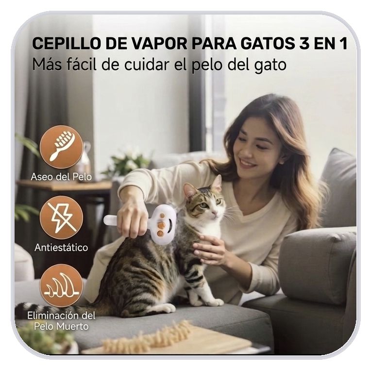 Cepillo de vapor para mascotas