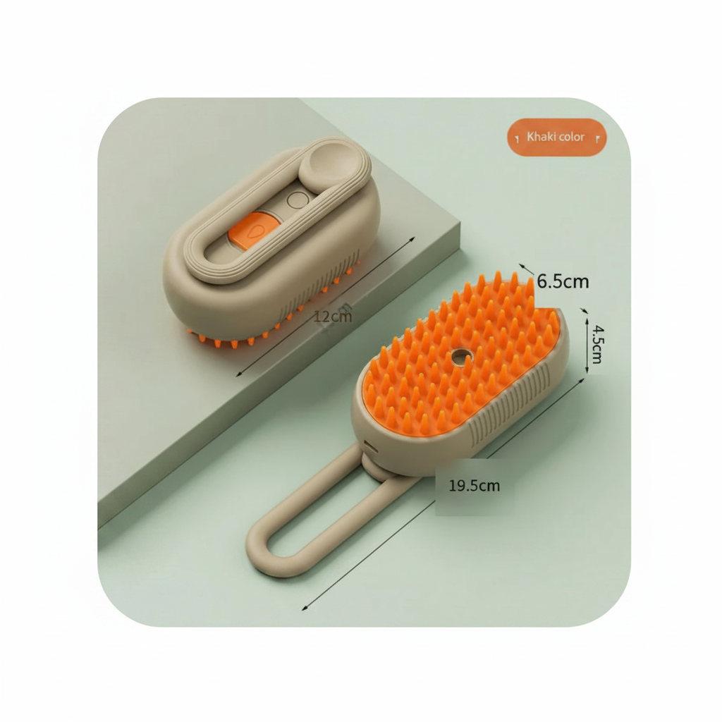 Cepillo Steamy-Pet™ 3-en-1: La Revolución en Higiene y Bienestar para tu Perro y Gato | ¡Adiós al Pelo Suelto y al Estrés!